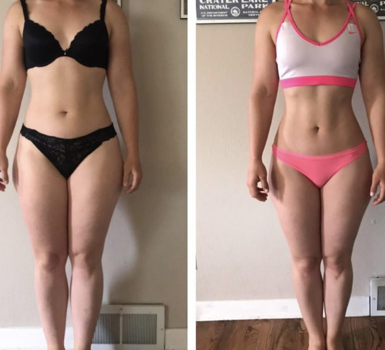 Client transformation before and after wellness journey