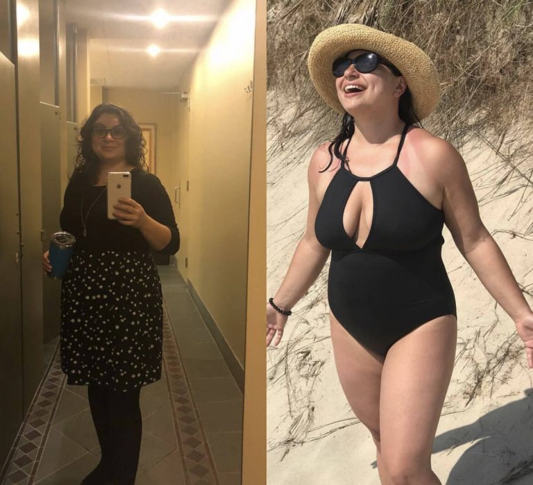 Client transformation before and after wellness journey